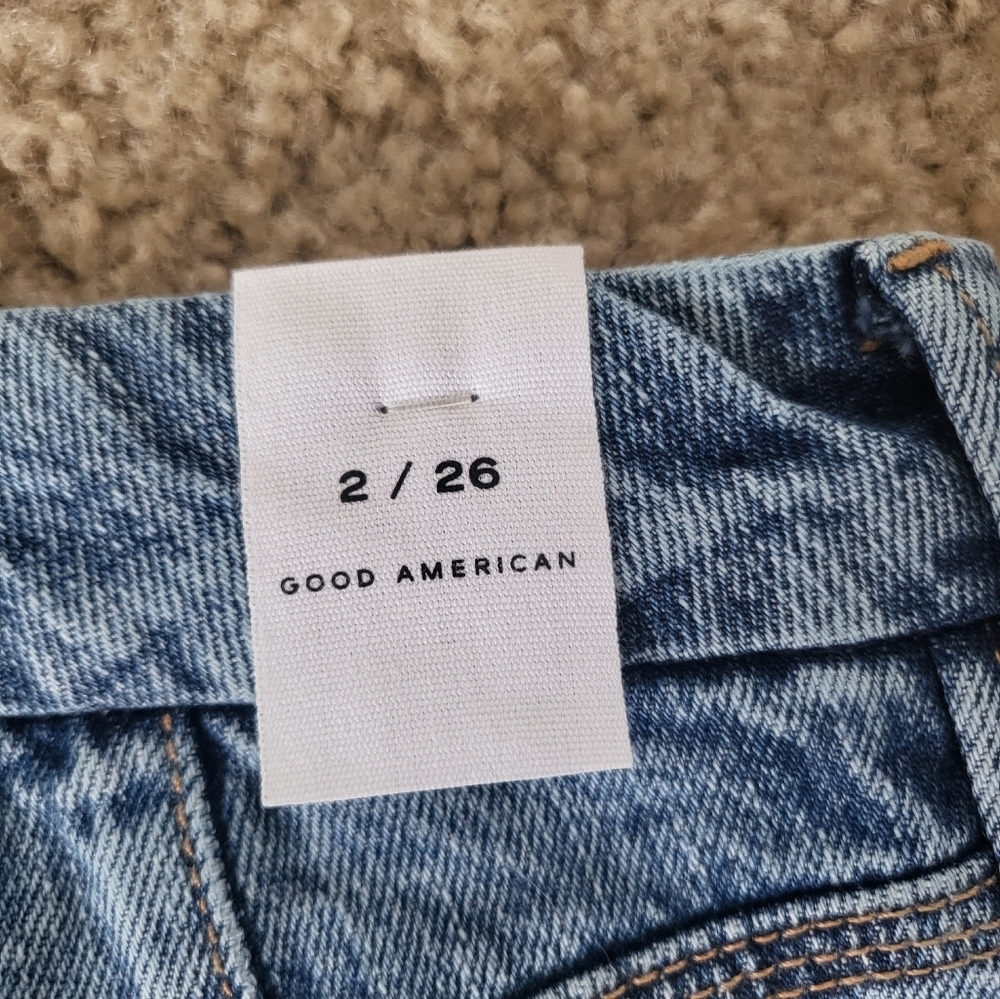 💚HP💚NWT Good American Good 90s Icon Jean's in Indigo Blue - Picture 10 of 14